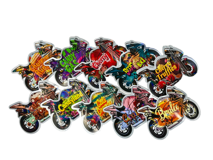 50 Pack - 3.5g Mylar Bags Mix Designs (MOTORBIKES)