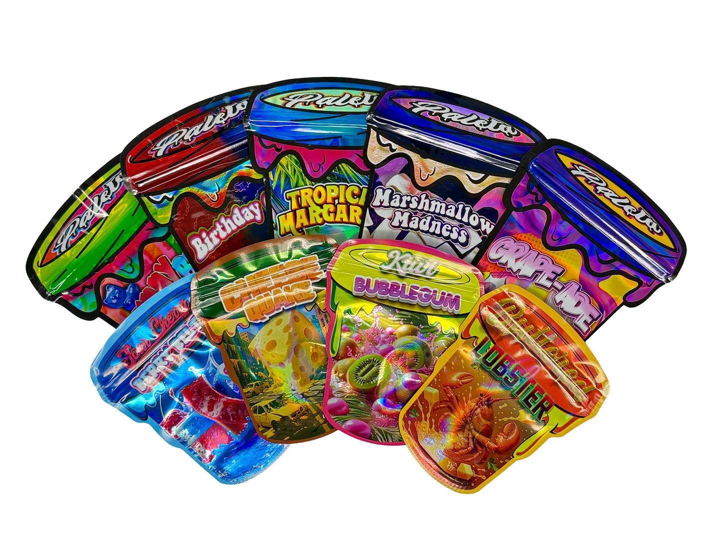 50 Pack - 3.5g Mylar Bags Mix Designs (PALETA)