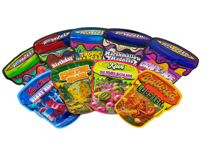 50 Pack - 3.5g Mylar Bags Mix Designs (PALETA)