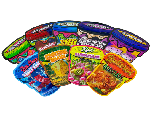 50 Pack - 3.5g Mylar Bags Mix Designs (PALETA)