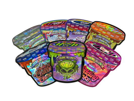 50 Pack - 3.5g Mylar Bags Mix Designs (PURE BLUNT)