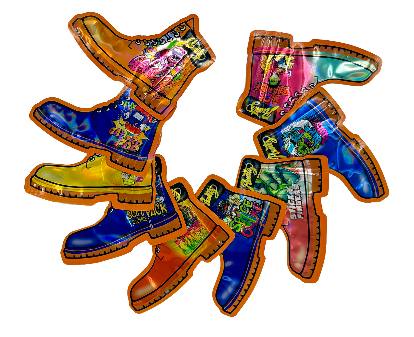 50 Pack - 3.5g Mylar Bags Mix Designs (RUNTZ BOOTS)