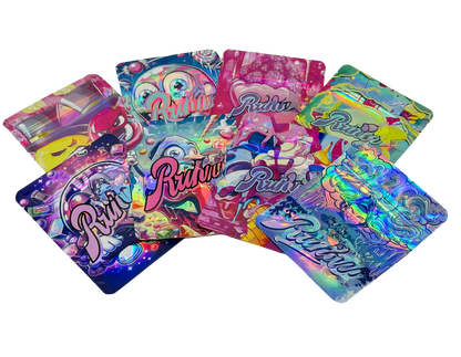 50 Pack - 3.5g Mylar Bags Mix Designs (RUNTZ)