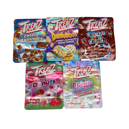 50 Pack - 3.5g Mylar Bags Mix Designs (TREATZ)