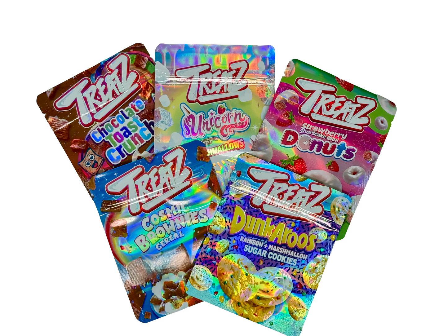 50 Pack - 3.5g Mylar Bags Mix Designs (TREATZ)