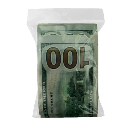 50 Pack – 3.5g Money Design Mylar Bags - Hundred Dollar Bill New