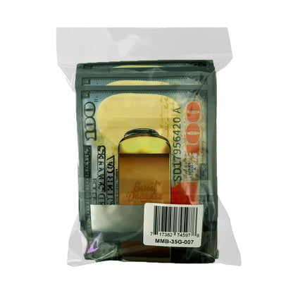 50 Pack – 3.5g Money Design Mylar Bags - Hundred Dollar Bill Clip