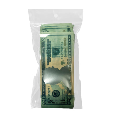50 Pack – 3.5g Money Design Mylar Bags - Twenty Dollar Bill Who