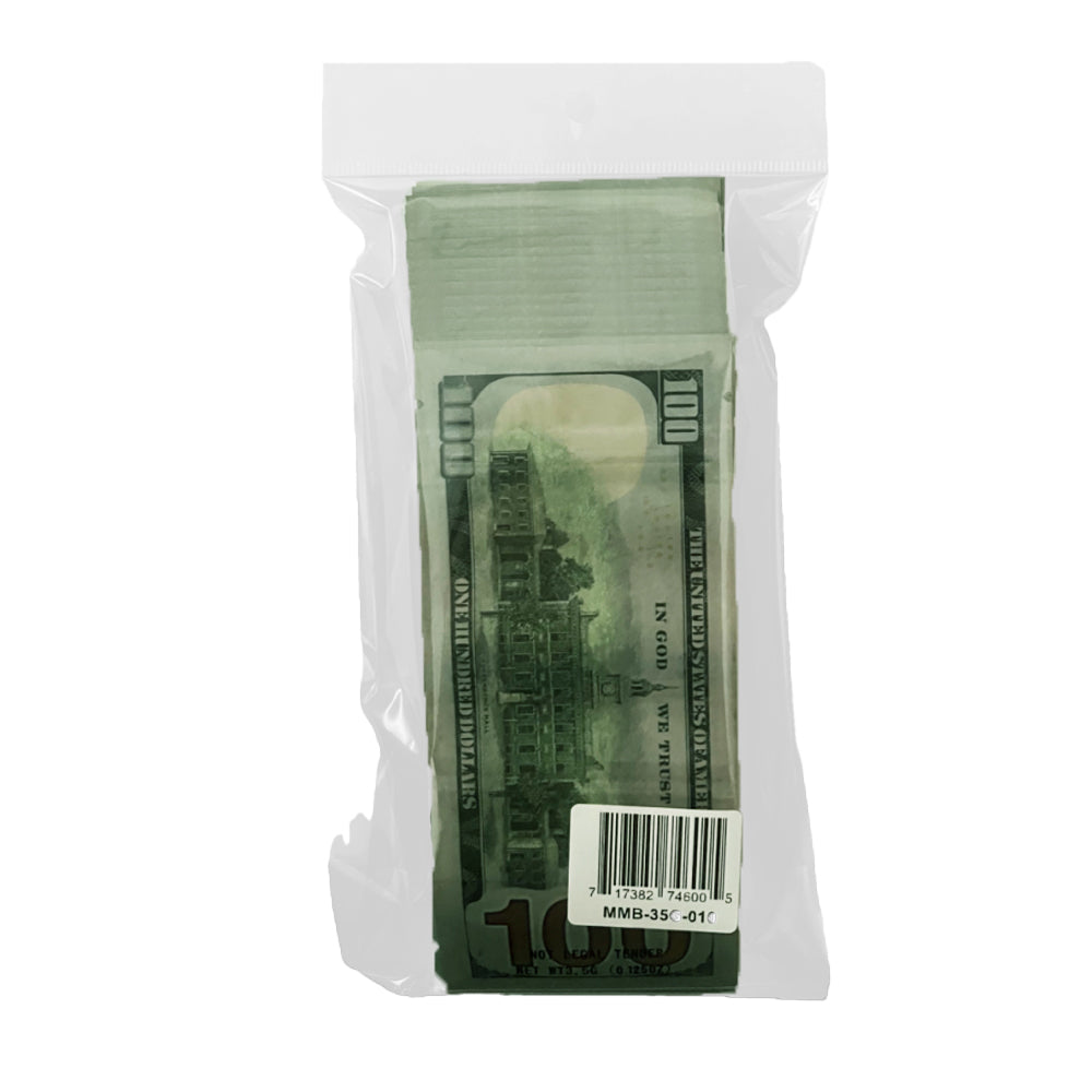 50 Pack – 3.5g Money Design Mylar Bags - Hundred Dolla Bill Ver 1