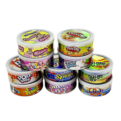 10 Pack 3.5g Pull-Top Tin Can Storage Containers Mystery Bundle - Popular Designs