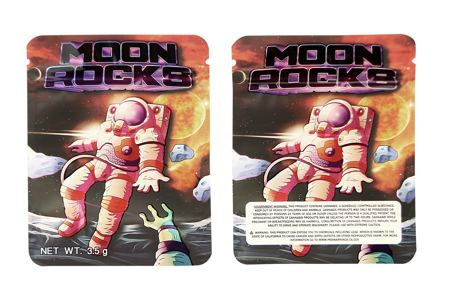 Mylar Bag Moon Rocks 3.5 gr 50 Pack