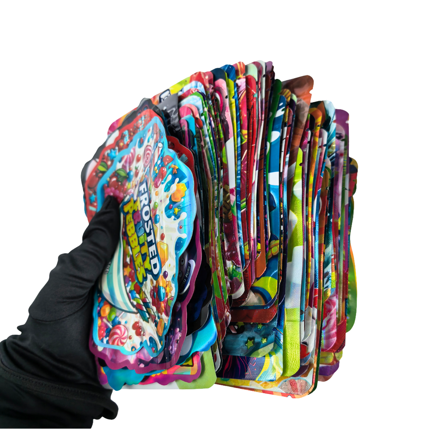 100 Pack 3.5g Small (4" x 5") Mylar Bags Mystery Bundle Mixed Designs
