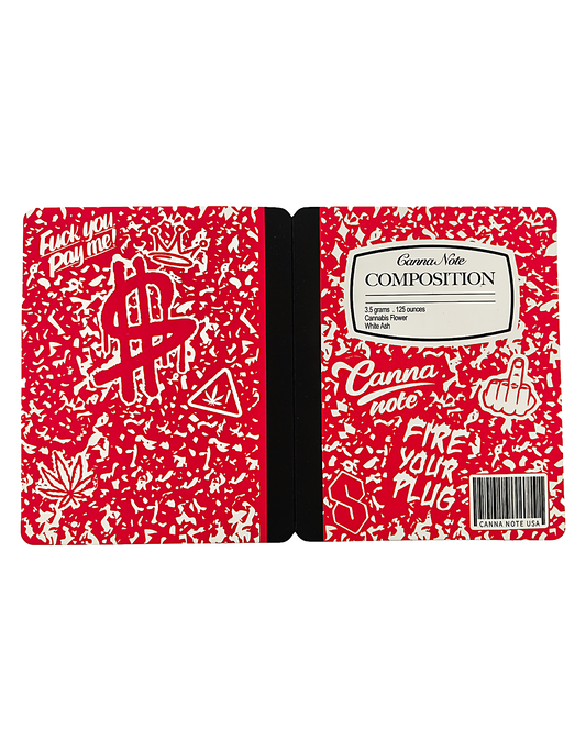 12 Count 4.5" - 3.5" Notebook-Style Mylar Bags Red
