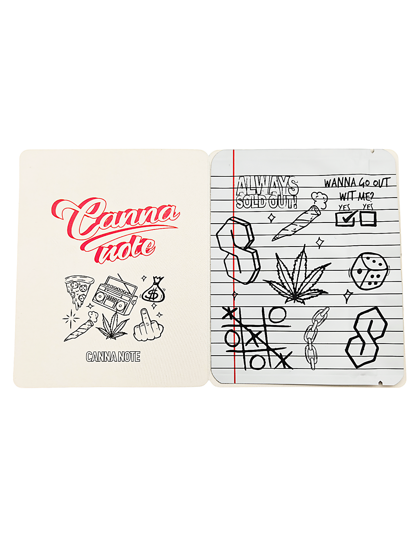 12 Count 4.5" - 3.5" Notebook-Style Mylar Bags  Red