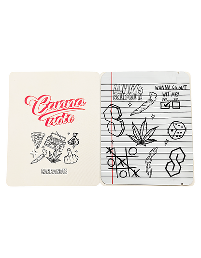 12 Count 4.5" - 3.5" Notebook-Style Mylar Bags  Red