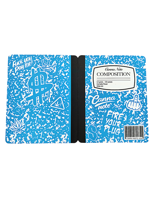 12 Count 4.5" - 3.5" Notebook-Style Mylar Bags Blue