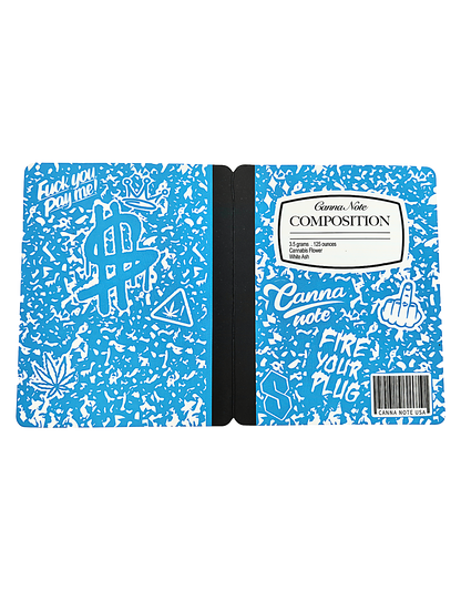 12 Count 4.5" - 3.5" Notebook-Style Mylar Bags  Blue