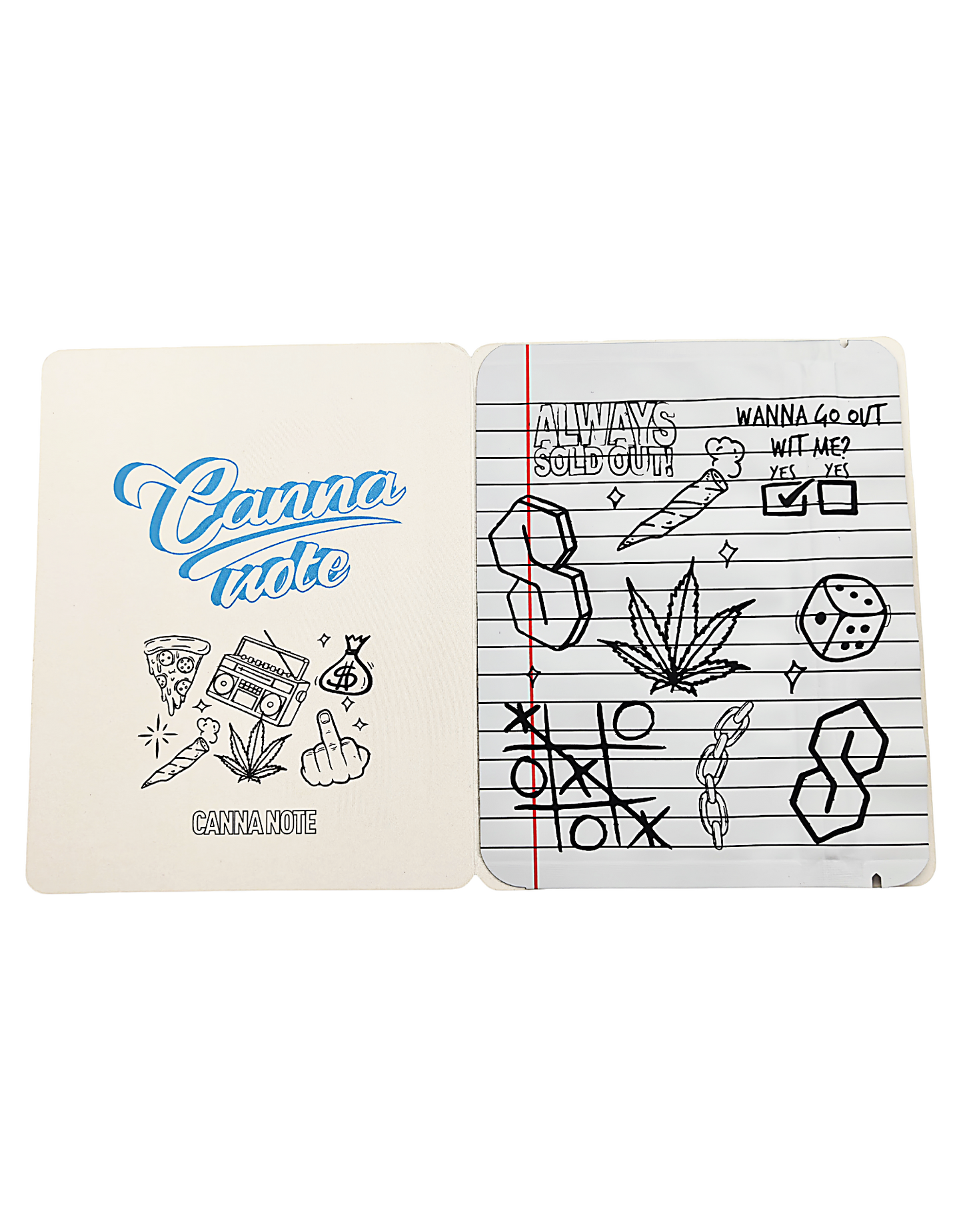 12 Count 4.5" - 3.5" Notebook-Style Mylar Bags  Blue