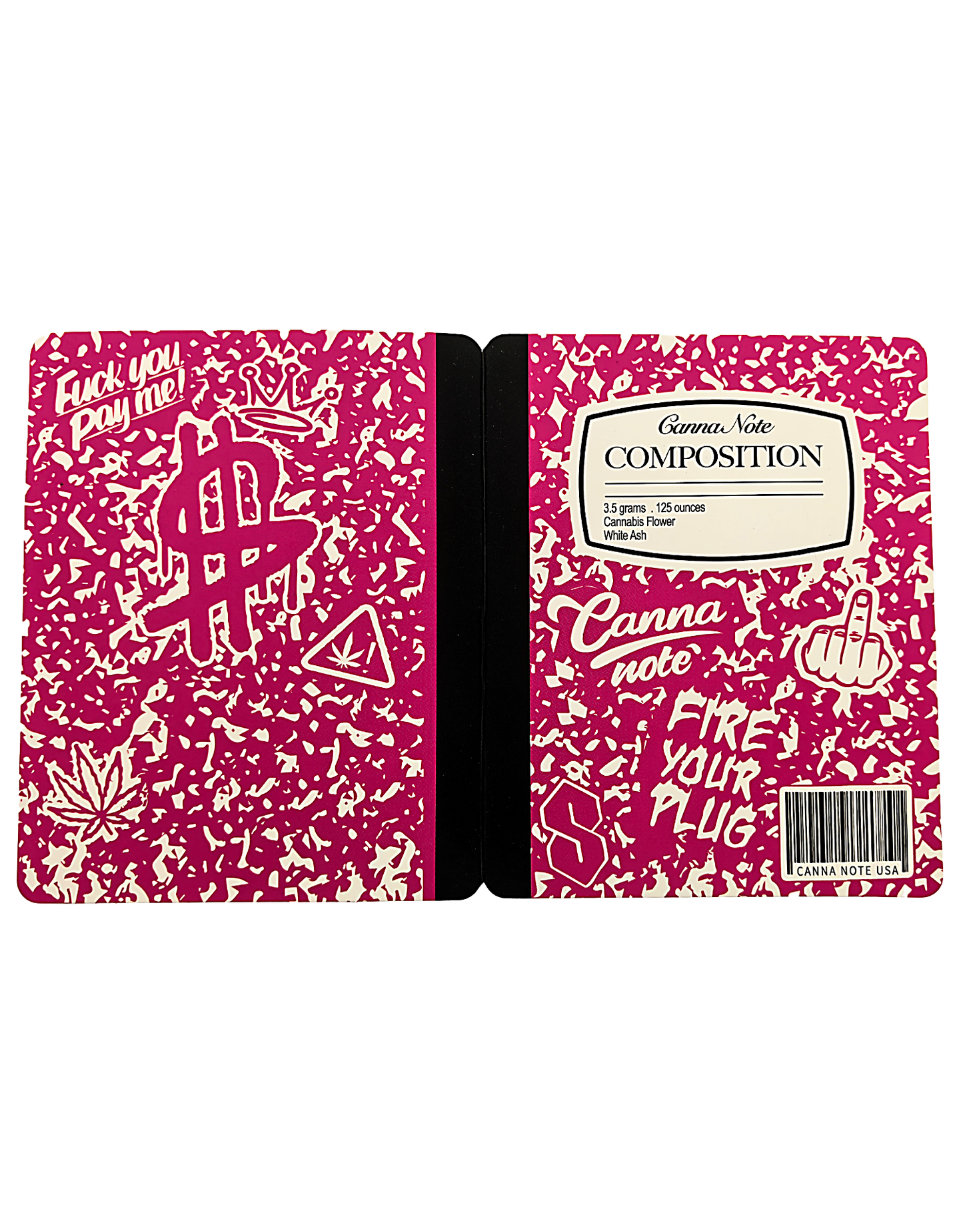 12 Count 4.5" - 3.5" Notebook-Style Mylar Bags  Hot Pink