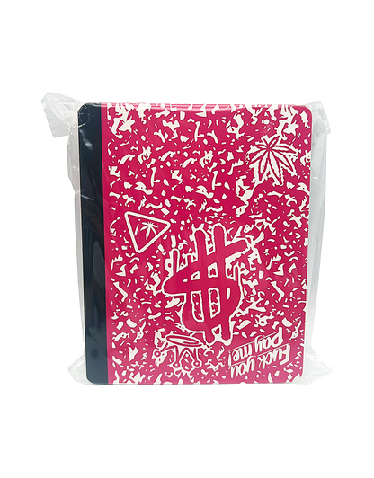 12 Count 4.5" - 3.5" Notebook-Style Mylar Bags  Hot Pink