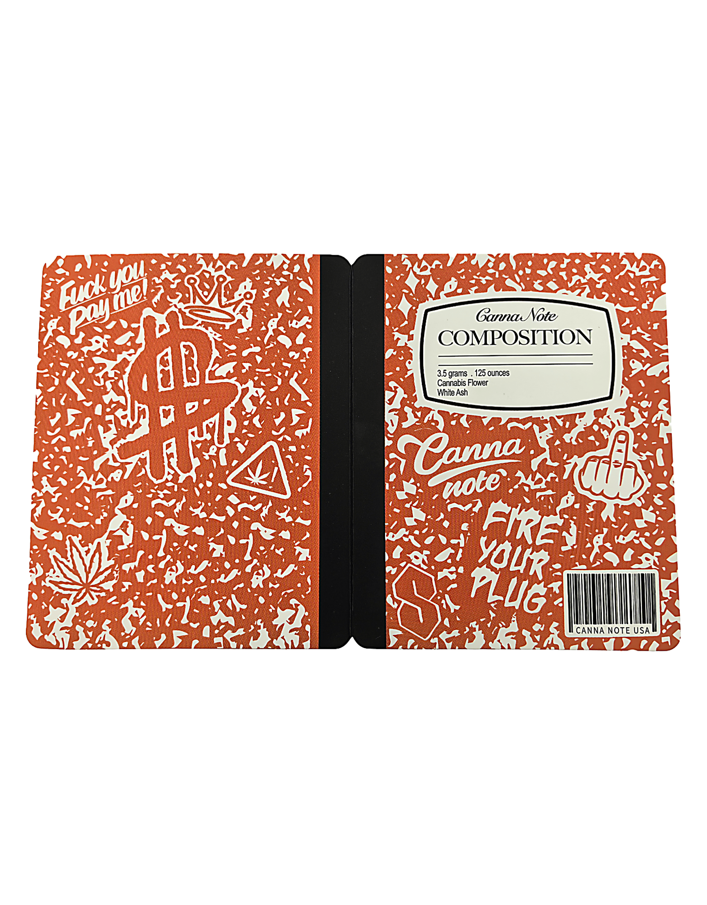 12 Count 4.5" - 3.5" Notebook-Style Mylar Bags  Orange