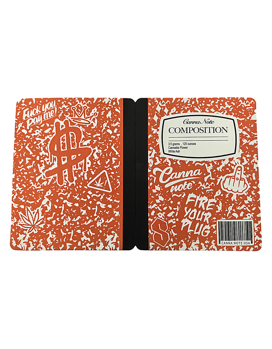 12 Count 4.5" - 3.5" Notebook-Style Mylar Bags  Orange