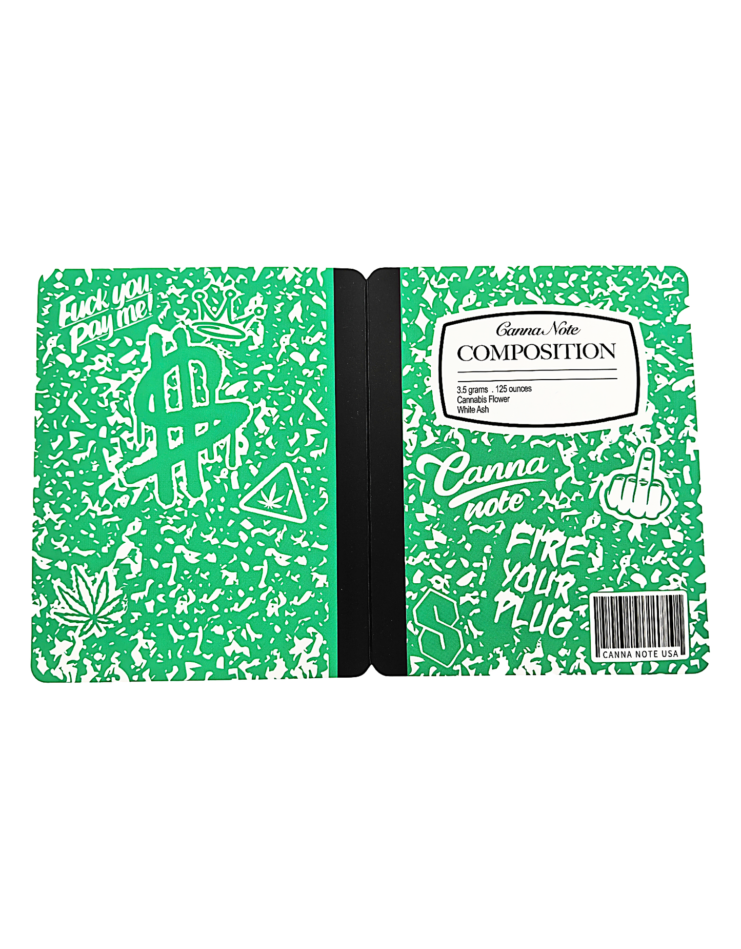 12 Count 4.5" - 3.5" Notebook-Style Mylar Bags  Green