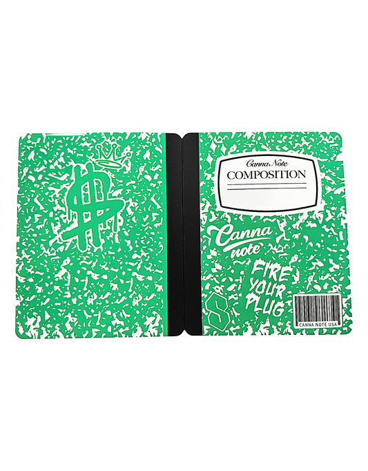 12 Count 4.5" - 3.5" Notebook-Style Mylar Bags Green