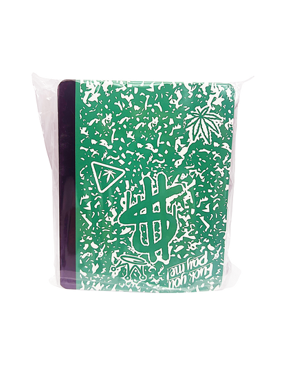 12 Count 4.5" - 3.5" Notebook-Style Mylar Bags  Green