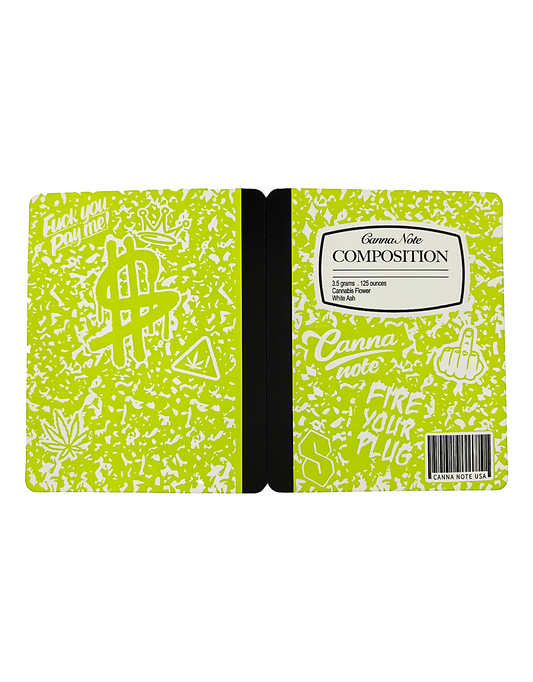 12 Count 4.5" - 3.5" Notebook-Style Mylar Bags  Lime