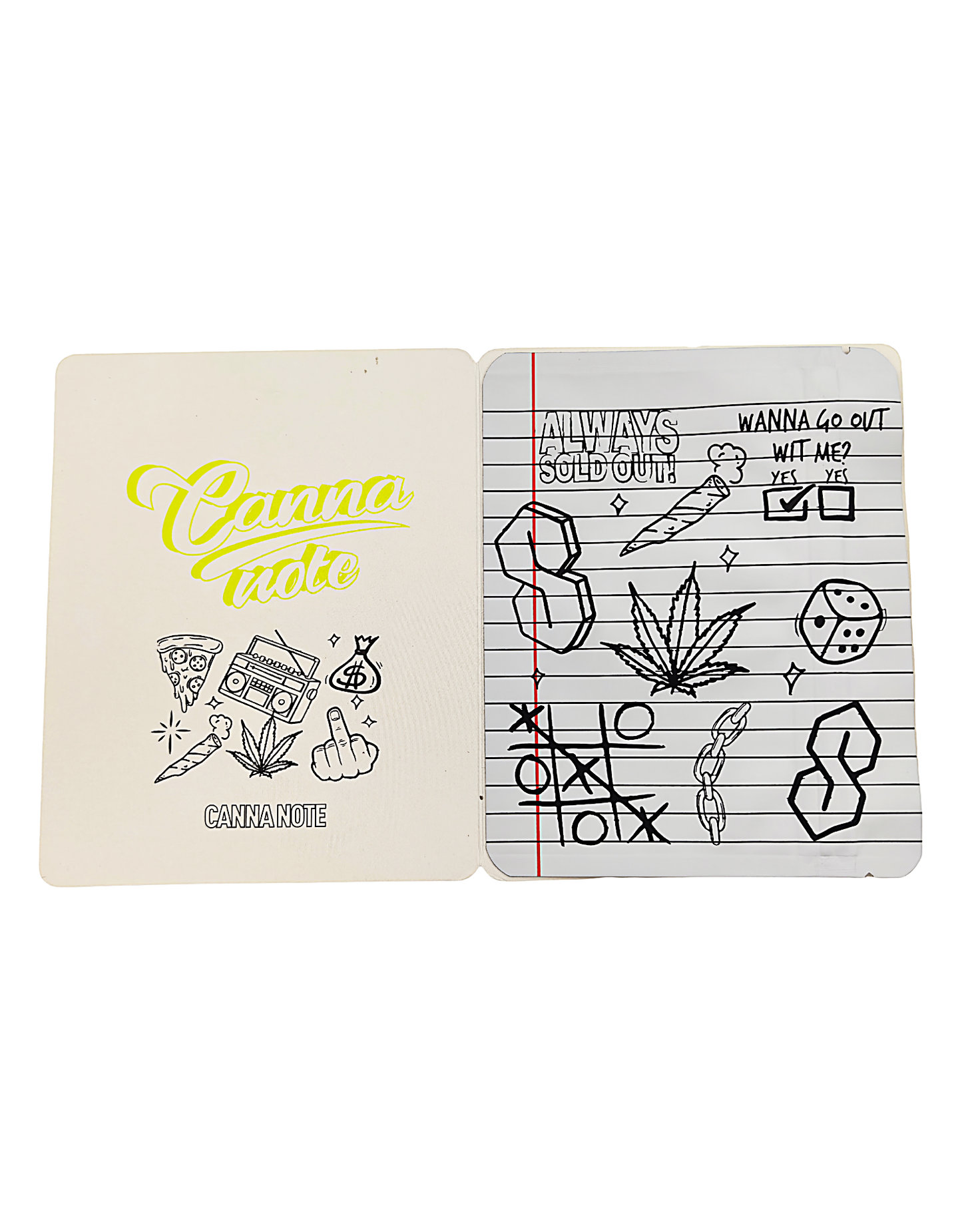 12 Count 4.5" - 3.5" Notebook-Style Mylar Bags  Lime