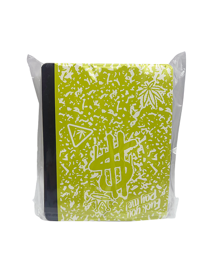 12 Count 4.5" - 3.5" Notebook-Style Mylar Bags  Lime