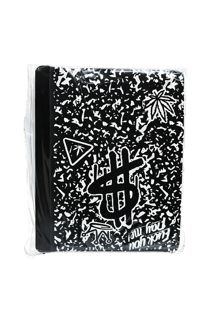 12 Count 4.5" - 3.5" Notebook-Style Mylar Bags Black