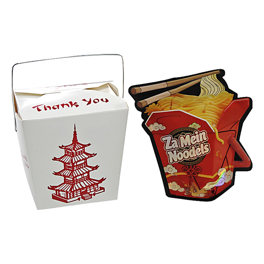 (12 Count) Noodle-Themed Takeout Style Gift Box Set - Za Mein Noodels