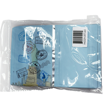 12 Pack – 3.5g Passport Style Mylar Bags - Blue