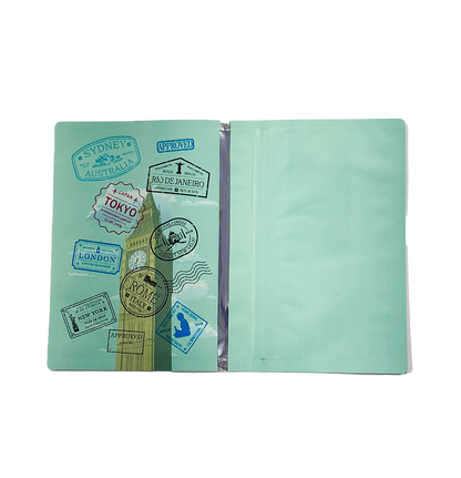 (25 Count) 4 Styles 3.5 Size Passport & Wallet Style Mylar Bags