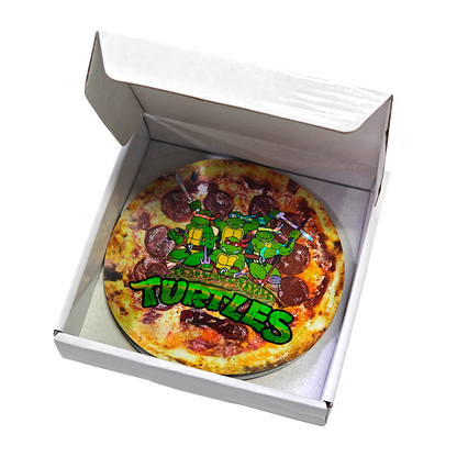 12 Pack - 3.5g Pizza Shaped Bags & Boxes Set  - TMN Turtle's Edition