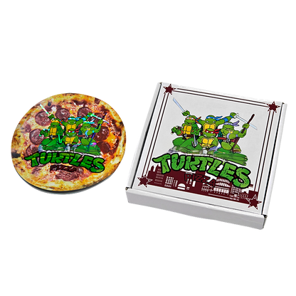 12 Pack - 3.5g Pizza Shaped Bags & Boxes Set  - TMN Turtle's Edition