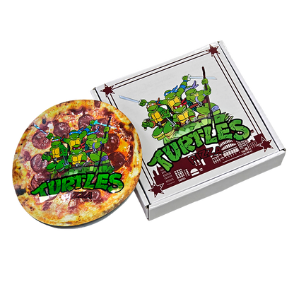 12 Pack - 3.5g Pizza Shaped Bags & Boxes Set  - TMN Turtle's Edition