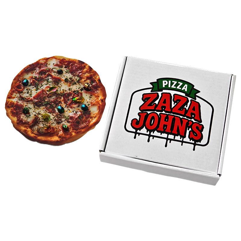 12 Pack - 3.5g Pizza Shaped Bags & Boxes Set  - Zaza John's Edition