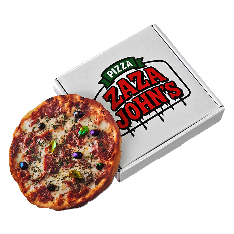 12 Pack - 3.5g Pizza Shaped Bags & Boxes Set  - Zaza John's Edition