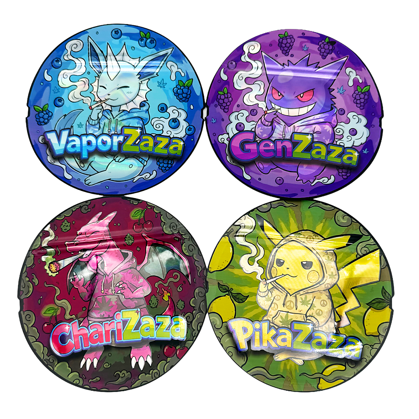 50 Pack – 3.5g Special Die Cut Shaped Mylar Bag - Chari Zaza