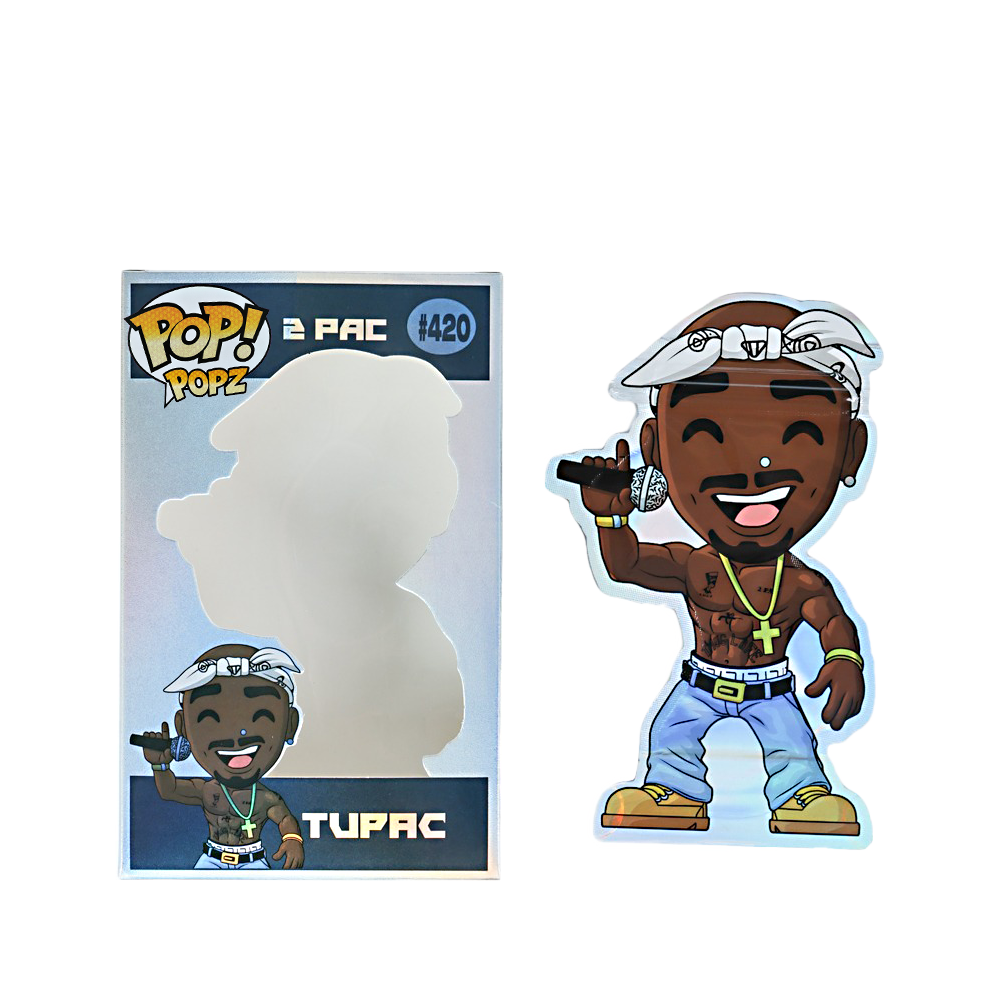 Mylar Bag Funko Pop! figure of a well-known artist with packaging on a white background