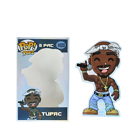 Mylar Bag Funko Pop! figure of a well-known artist with packaging on a white background