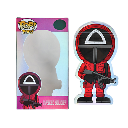 3.5g Mylar Bag with Window Box - POP Masked Soldier Squid Game (25 Bags+25 Boxes)
