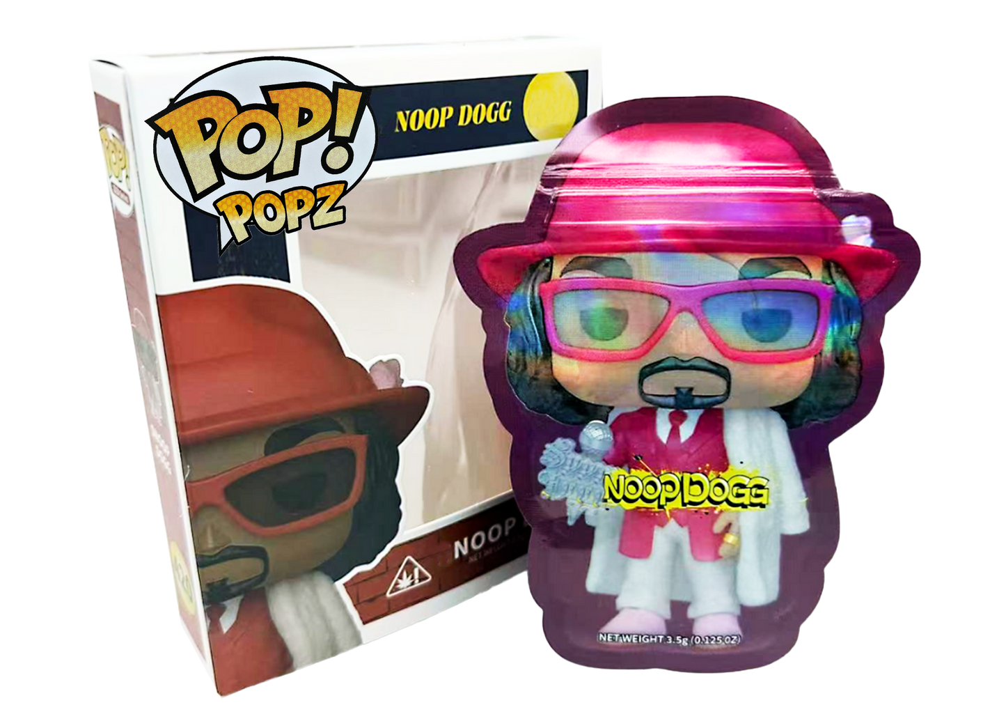 3.5g Mylar Bag with Window Box - POP Noop Dog (25 Bags+25Boxes)