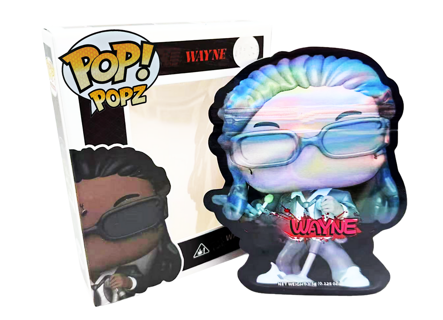 3.5g Mylar Bag with Window Box - POP Wayne (25 Bags+25Boxes)