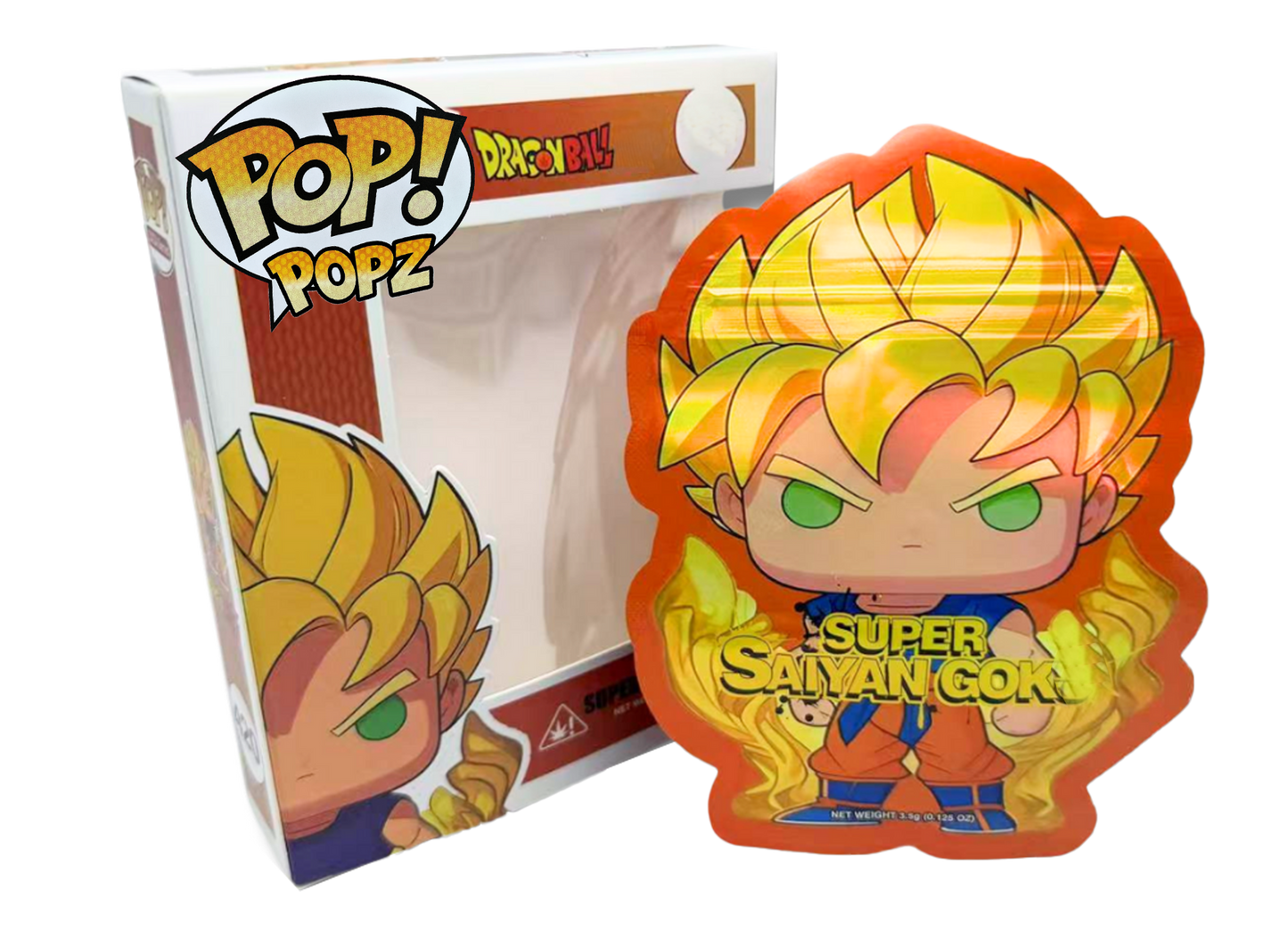 3.5g Mylar Bag with Window Box - POP Gok (25 Bags+25Boxes)