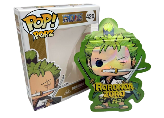 3.5g Mylar Bag with Window Box - POP One Piece Zoro 420 (25 Bags+25Boxes)
