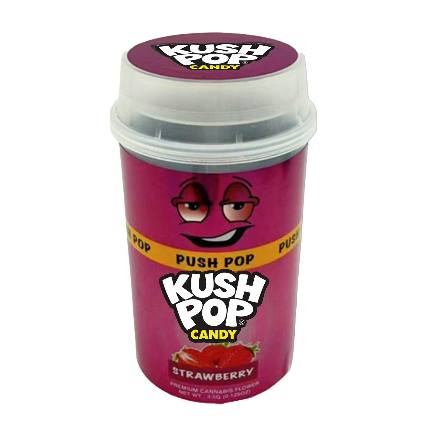 Mylar Bags, Cannabis Mylar Bags, Where to buy mylar bags, Custom mylar bags near me, Mylar Bags Wholesale. Kush Pop Kush Pop candy container with a pink design and visible branding on a white background